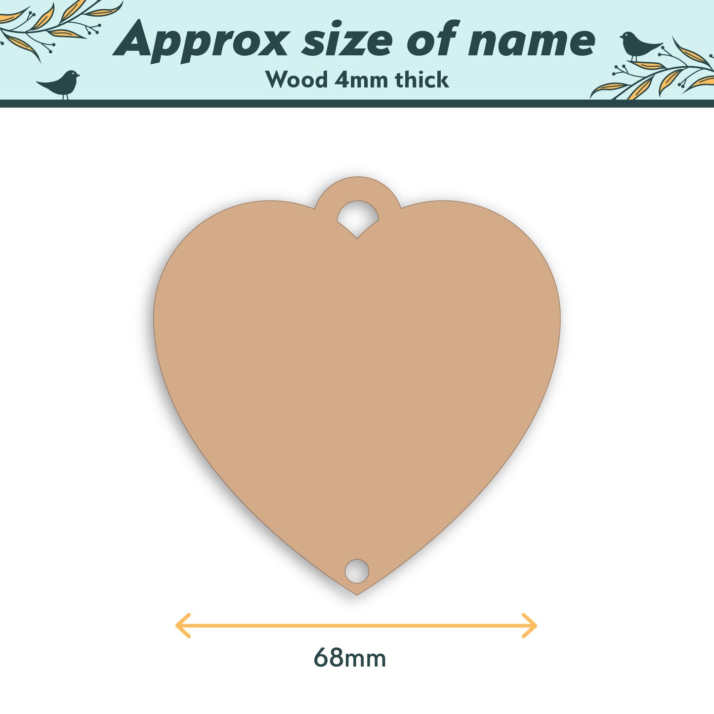 Cherry Wood Engraved Hanging Heart - Mother is loved by...