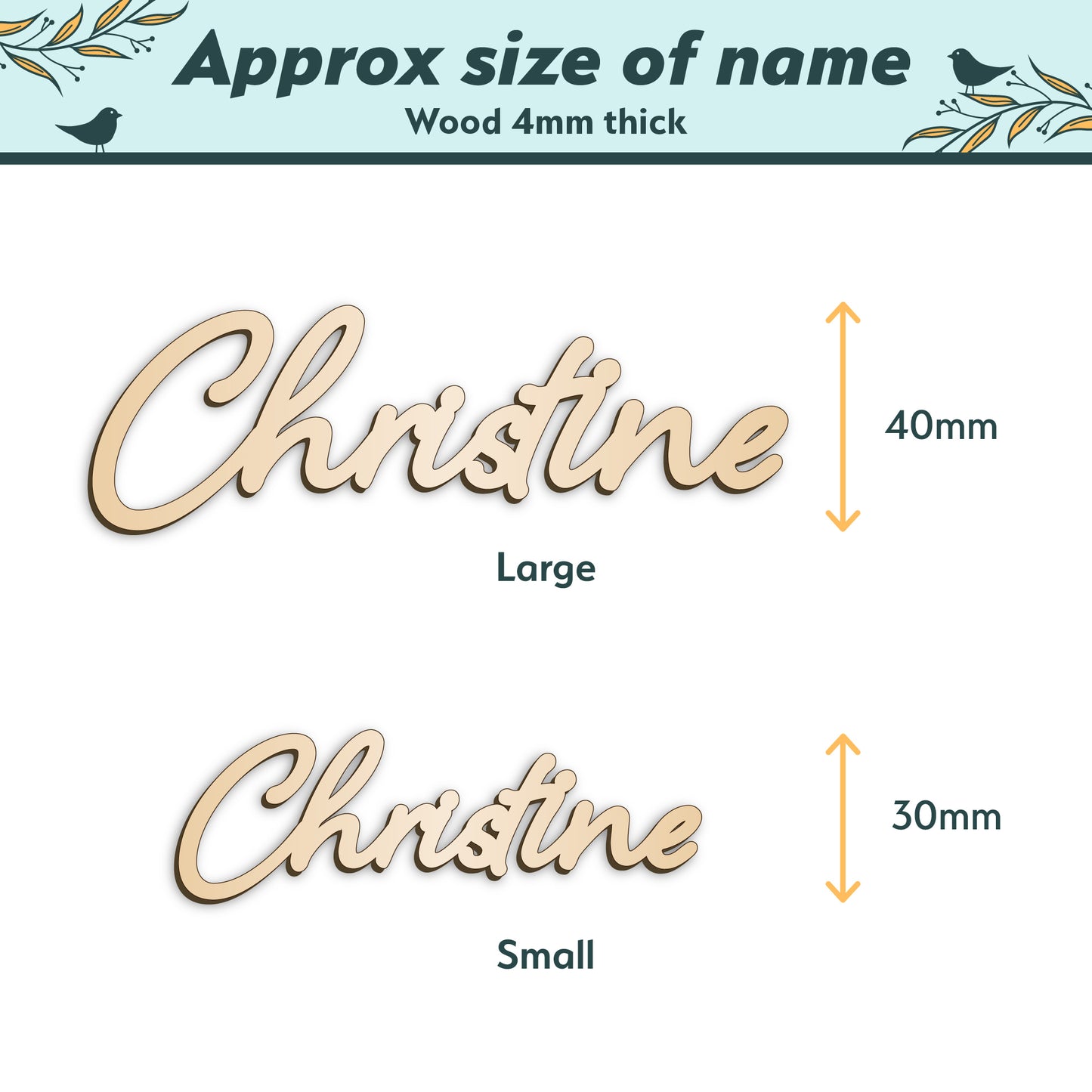 Personalised Wooden Lettering Place Names