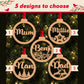 Wooden Family Christmas Tree Baubles