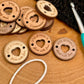 Custom Wood Clothing Heart Button for Crochet/Knitting