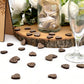 Personalised Wooden Wedding Love Heart Table Decoration Confetti