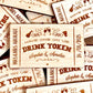 Personalised Drink Tokens for events/wedding