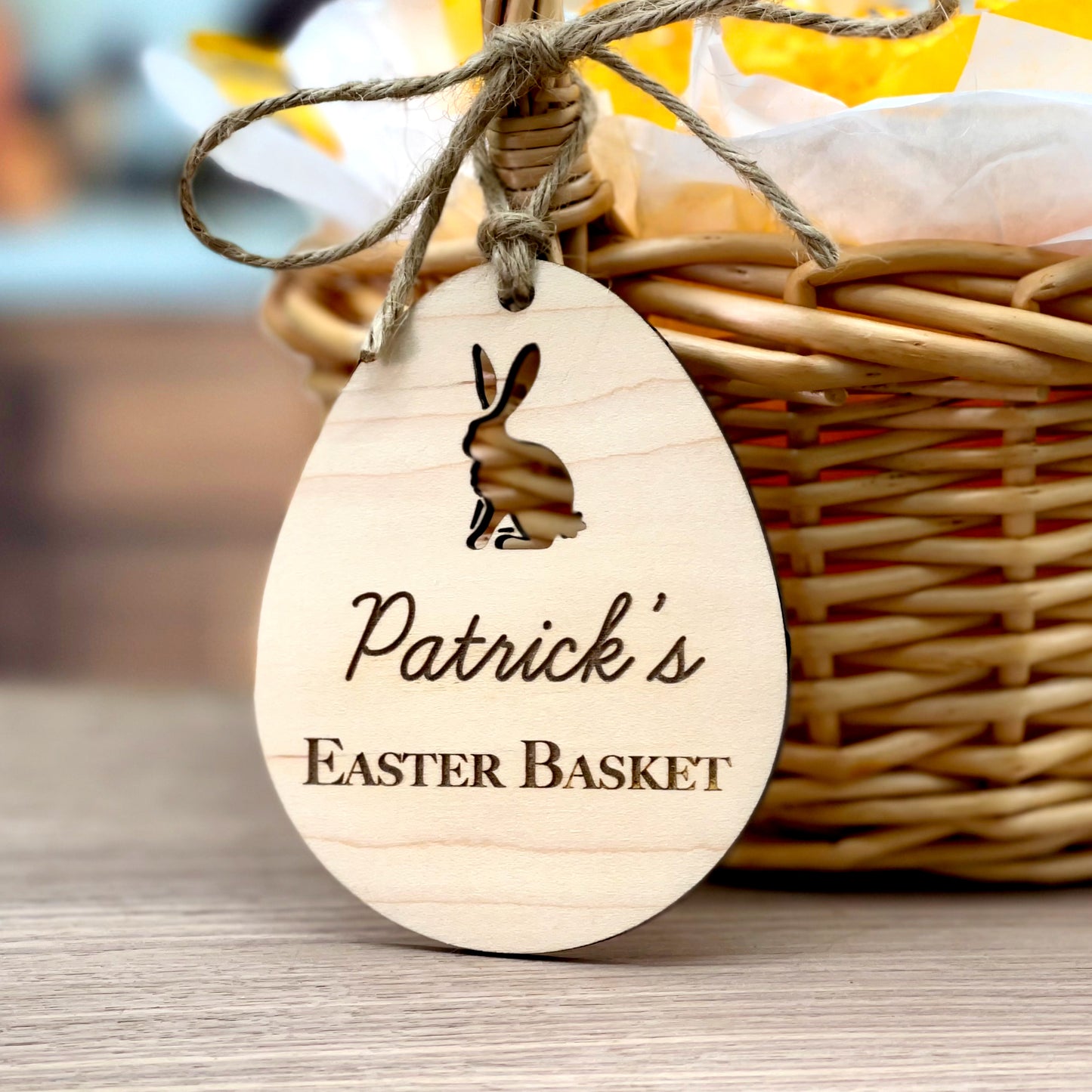 Personalised Engraved Easter Basket Tag