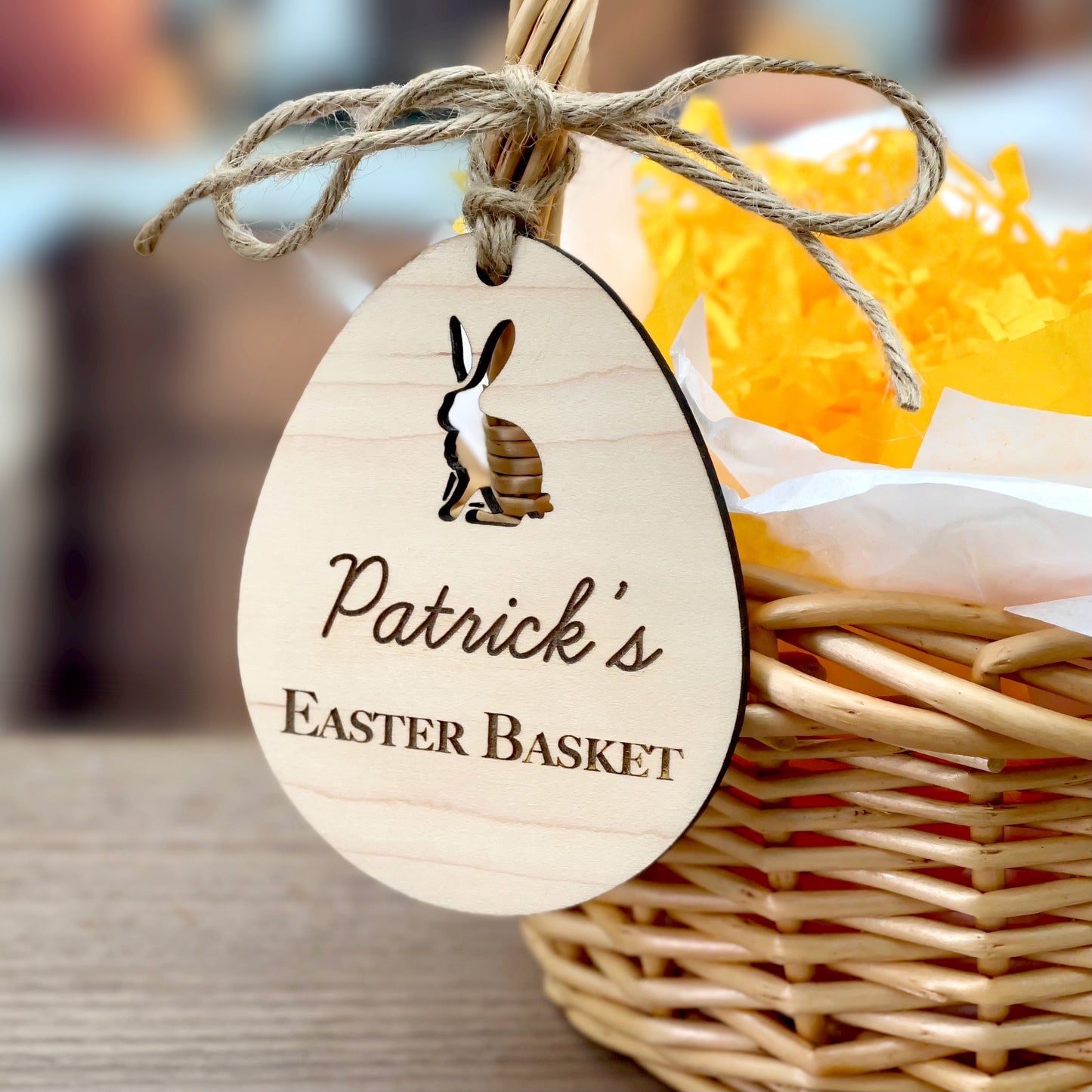Personalised Engraved Easter Basket Tag