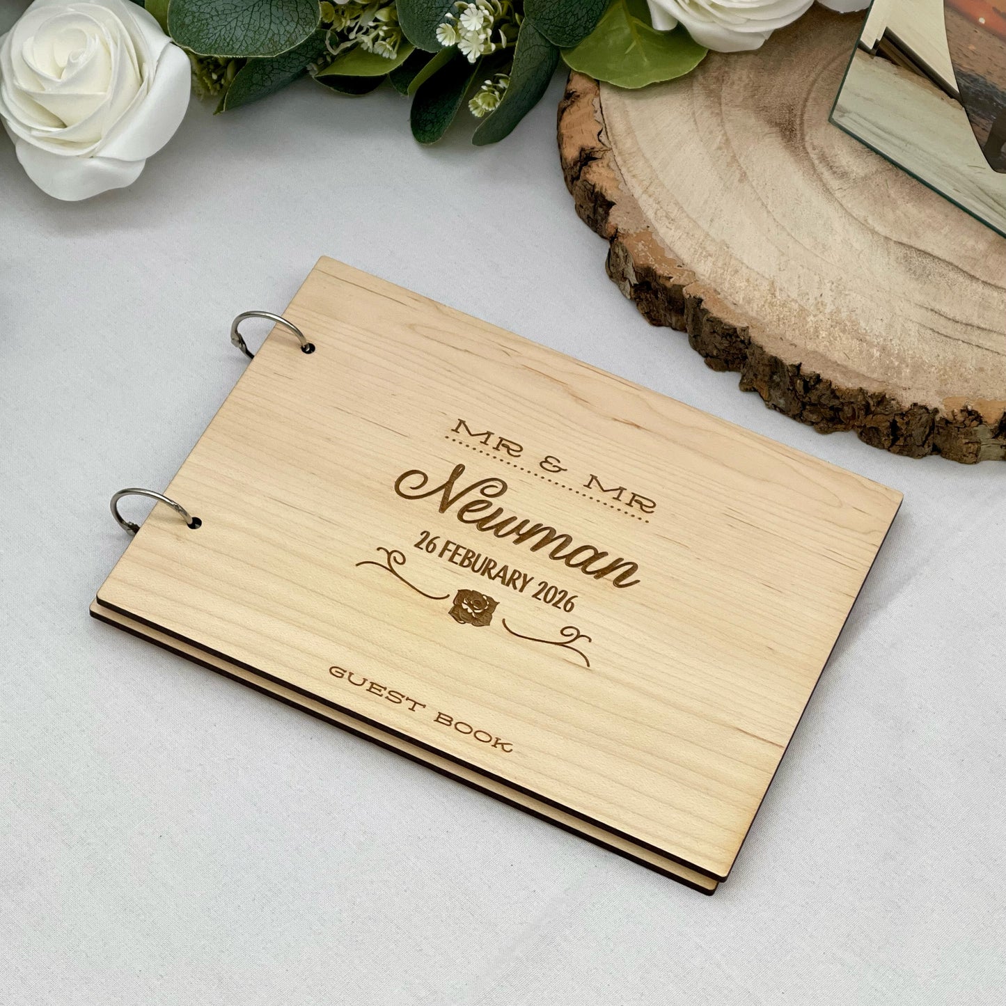 Personalised Wooden Guest Book 2