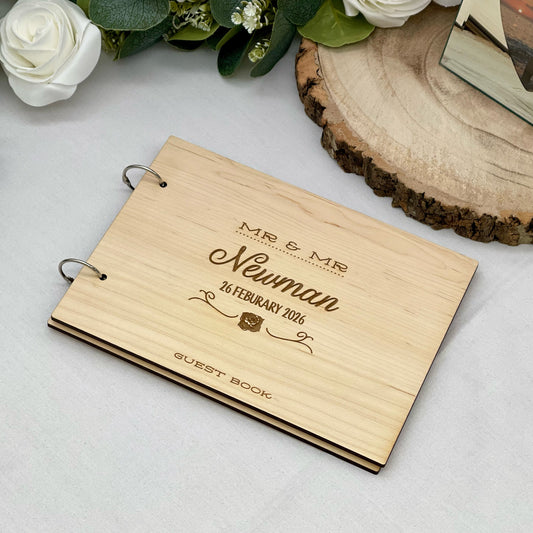 Personalised Wooden Guest Book 2