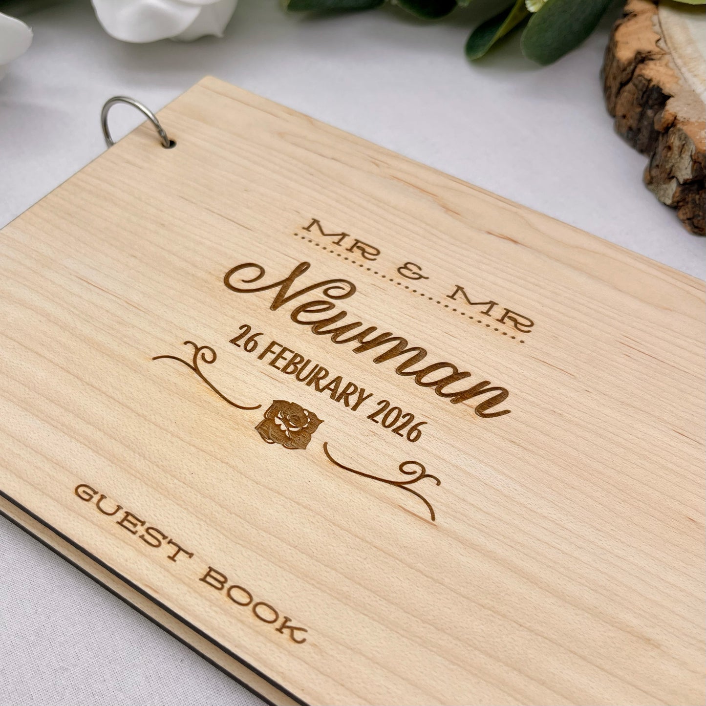 Personalised Wooden Guest Book 2