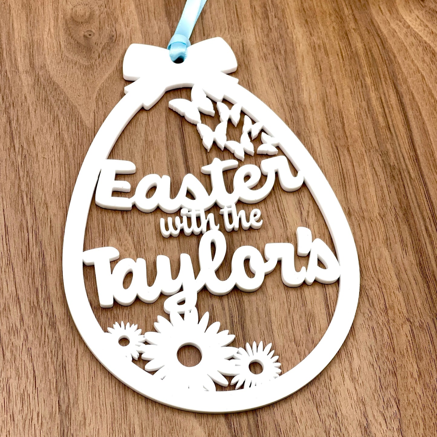 Personalised Hanging Easter Family Decoration