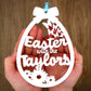 Personalised Hanging Easter Family Decoration