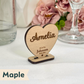 Personalised Wooden Wedding Heart Name Place Cards