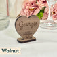 Personalised Wooden Wedding Heart Name Place Cards