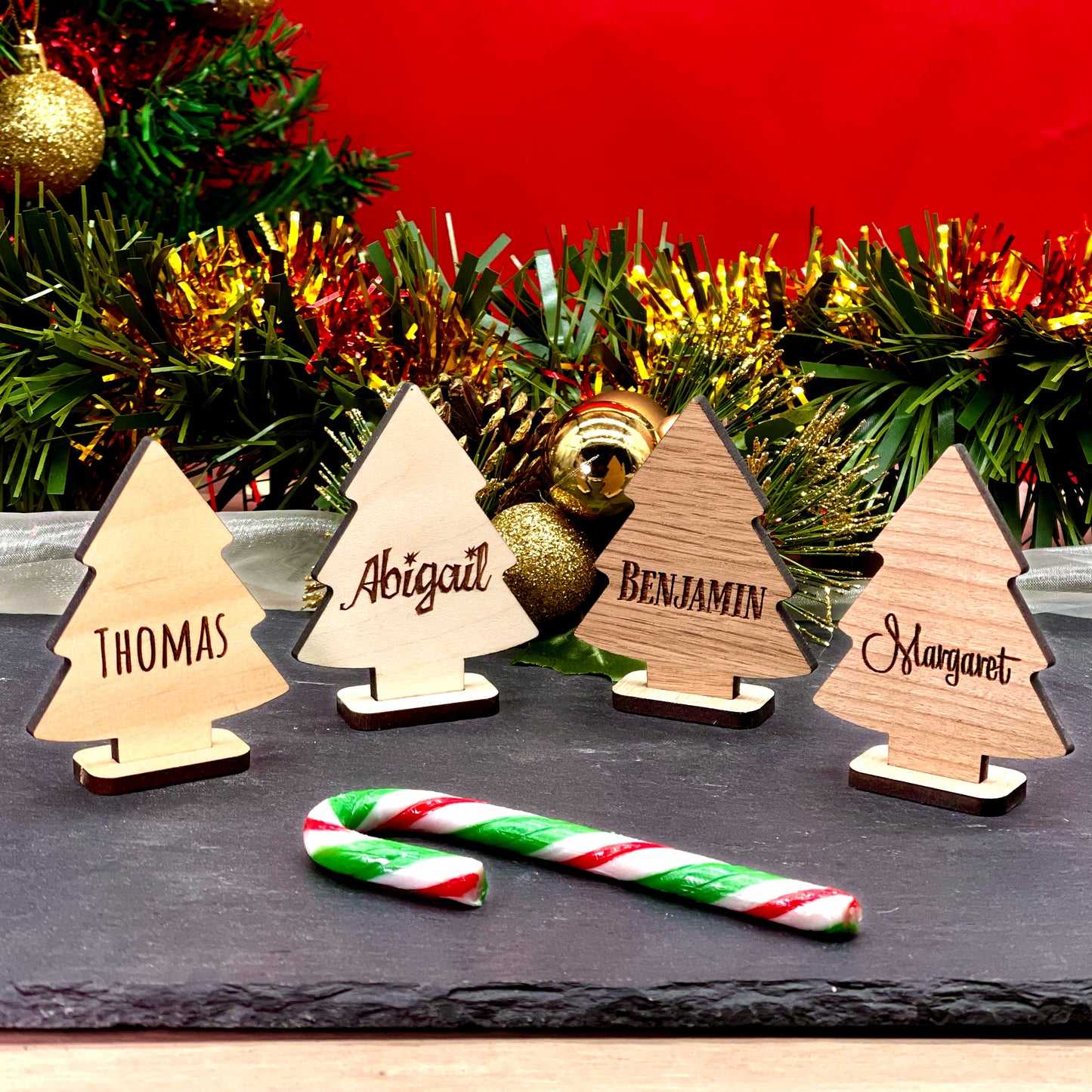 Christmas tree Table Place Names.