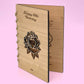 Wooden Birthday Card Cut Rose Decorative Keepsake