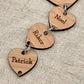 Hanging Heart Names ONLY -  for Cherry Wood Engraved Hanging Heart