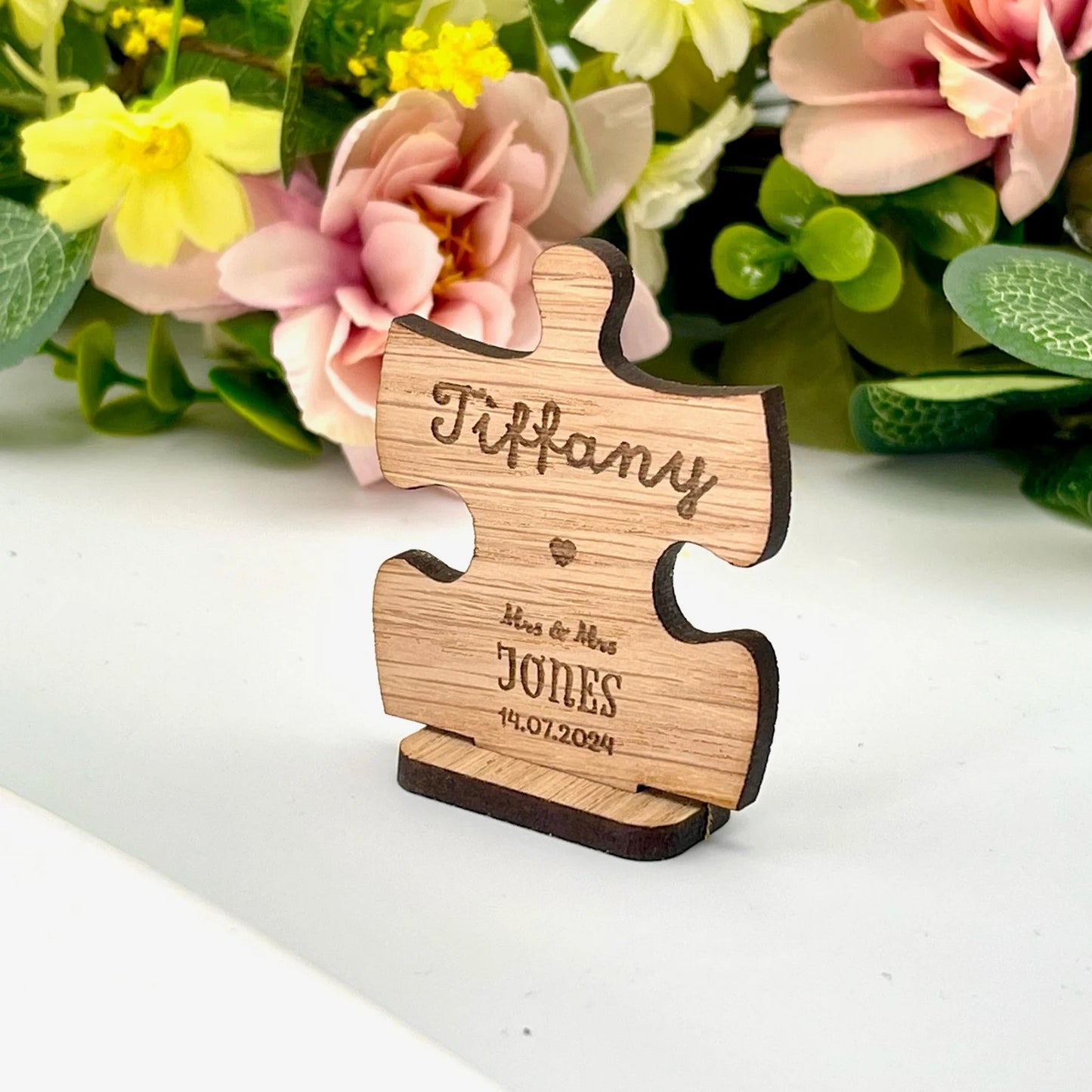 Personalised Puzzle Piece Wedding Place Settings