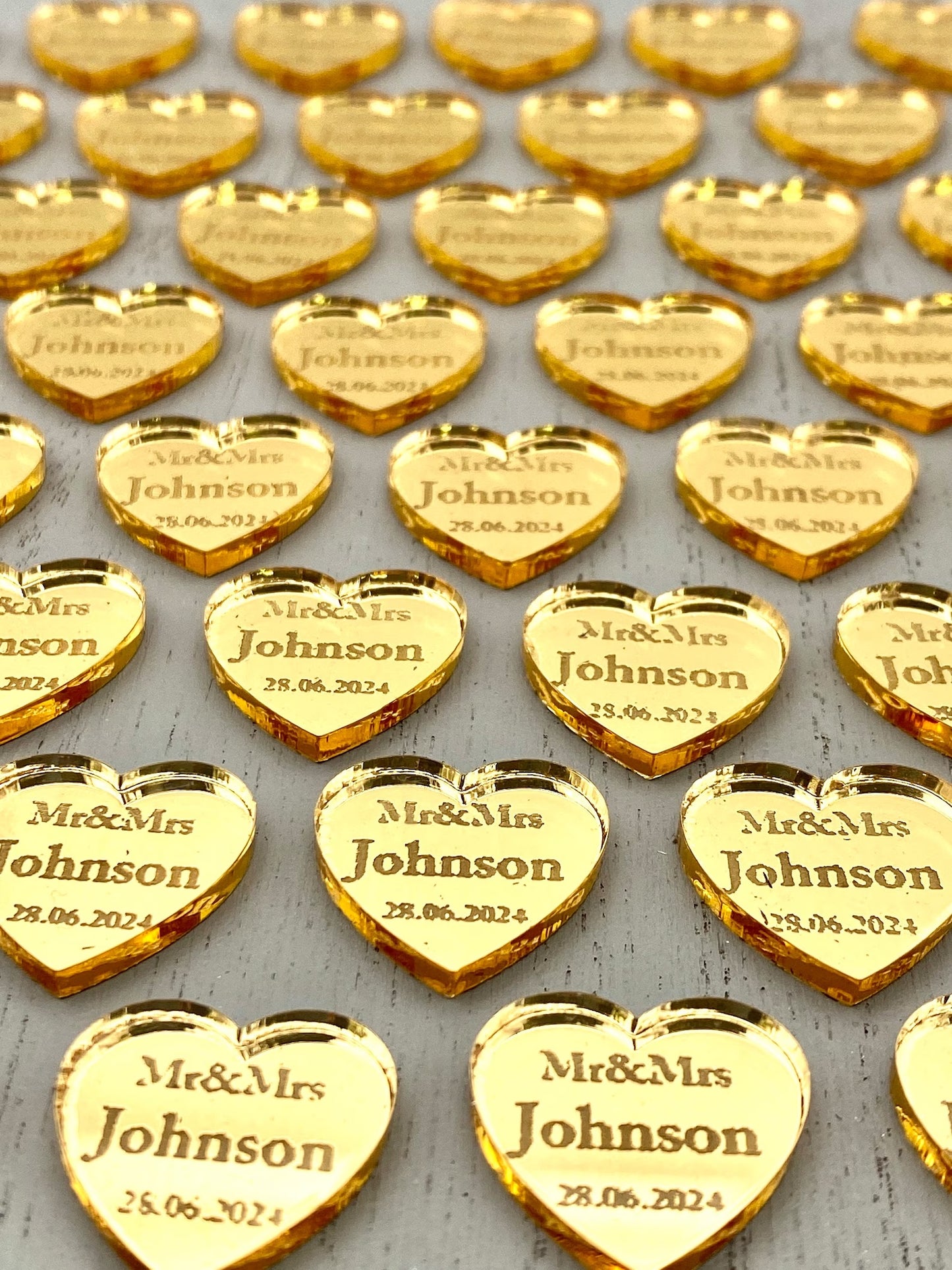 Personalised Wedding Love Heart Table Decoration Confetti