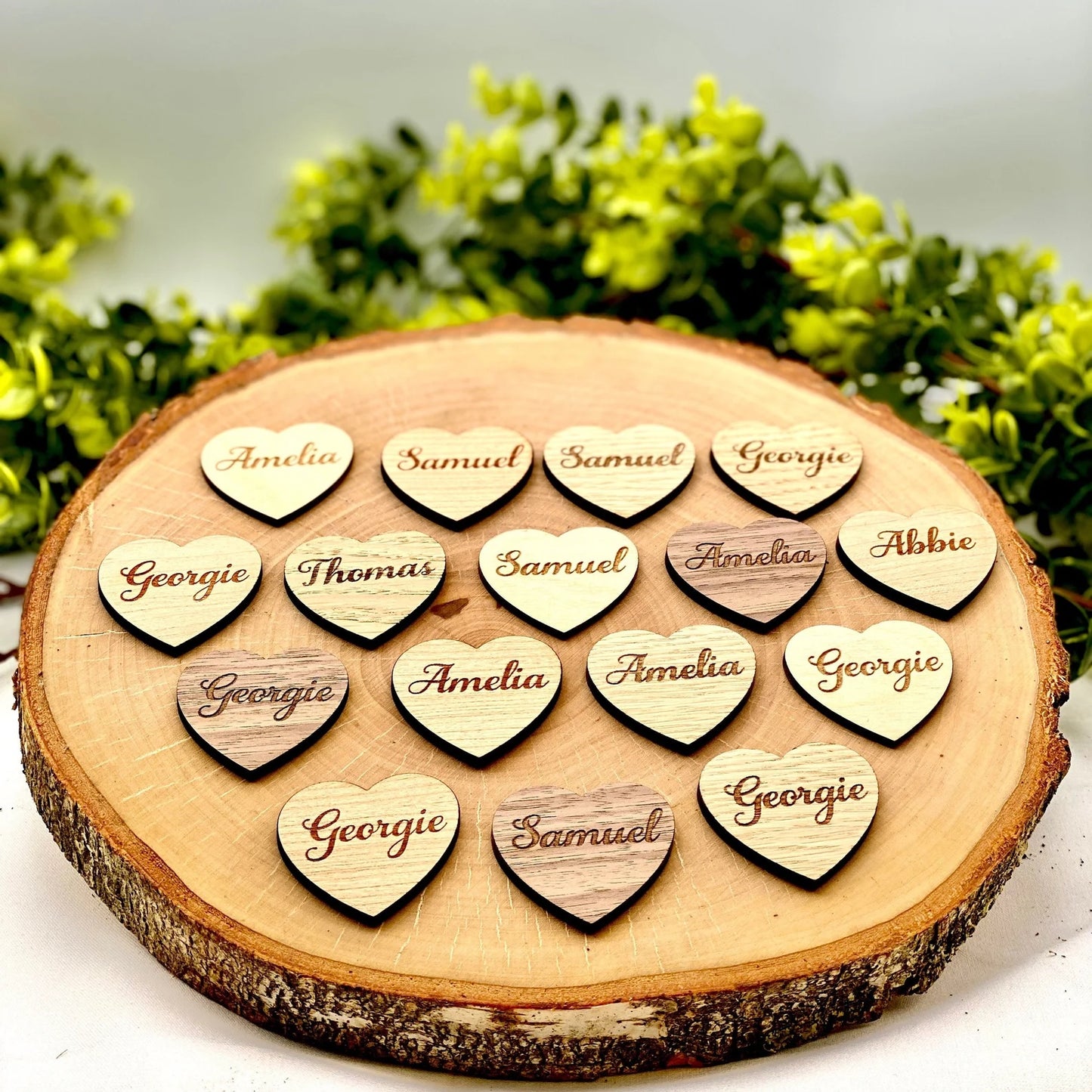 Personalised Wooden Heart Place Names