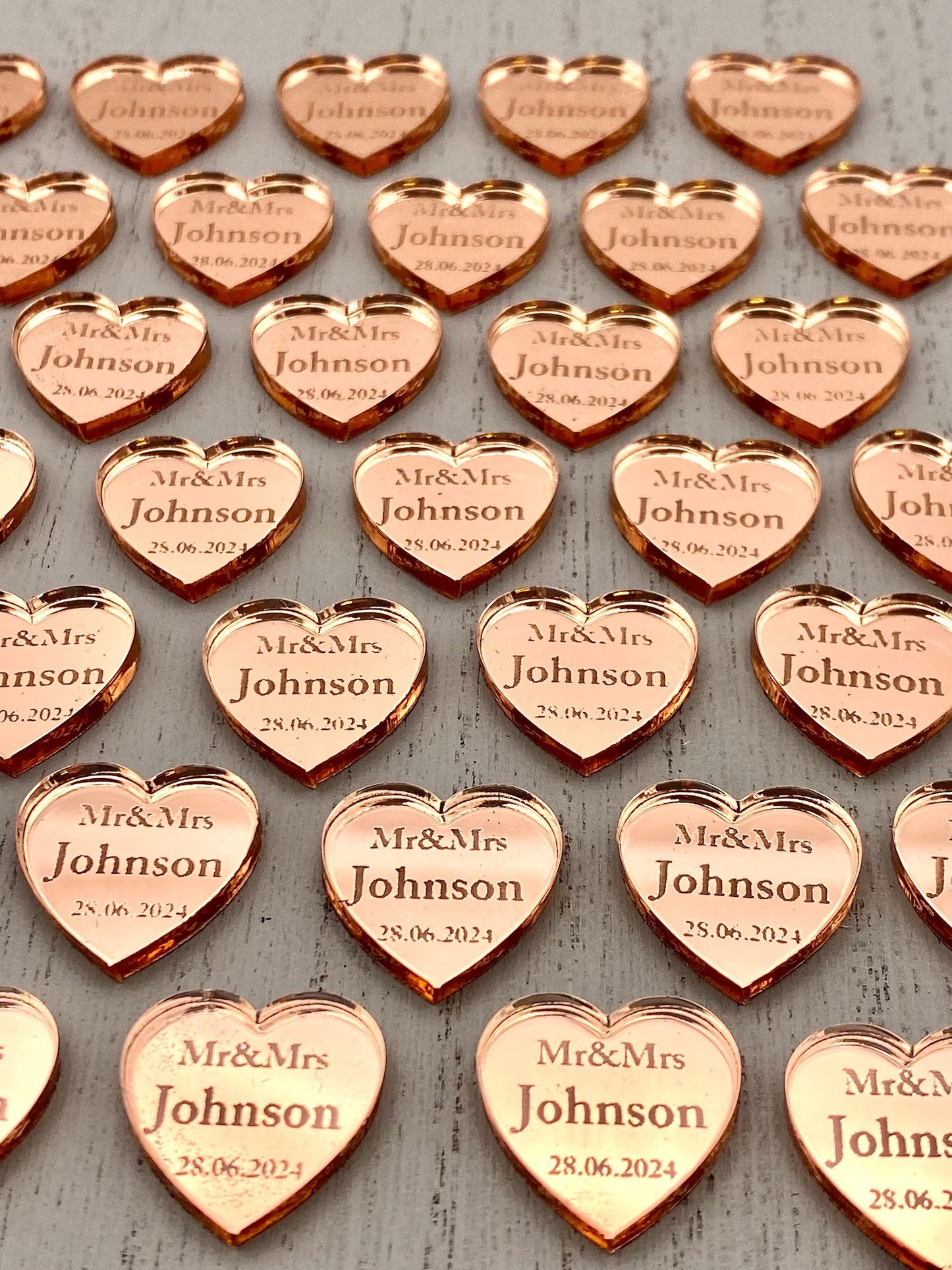 Personalised Wedding Love Heart Table Decoration Confetti