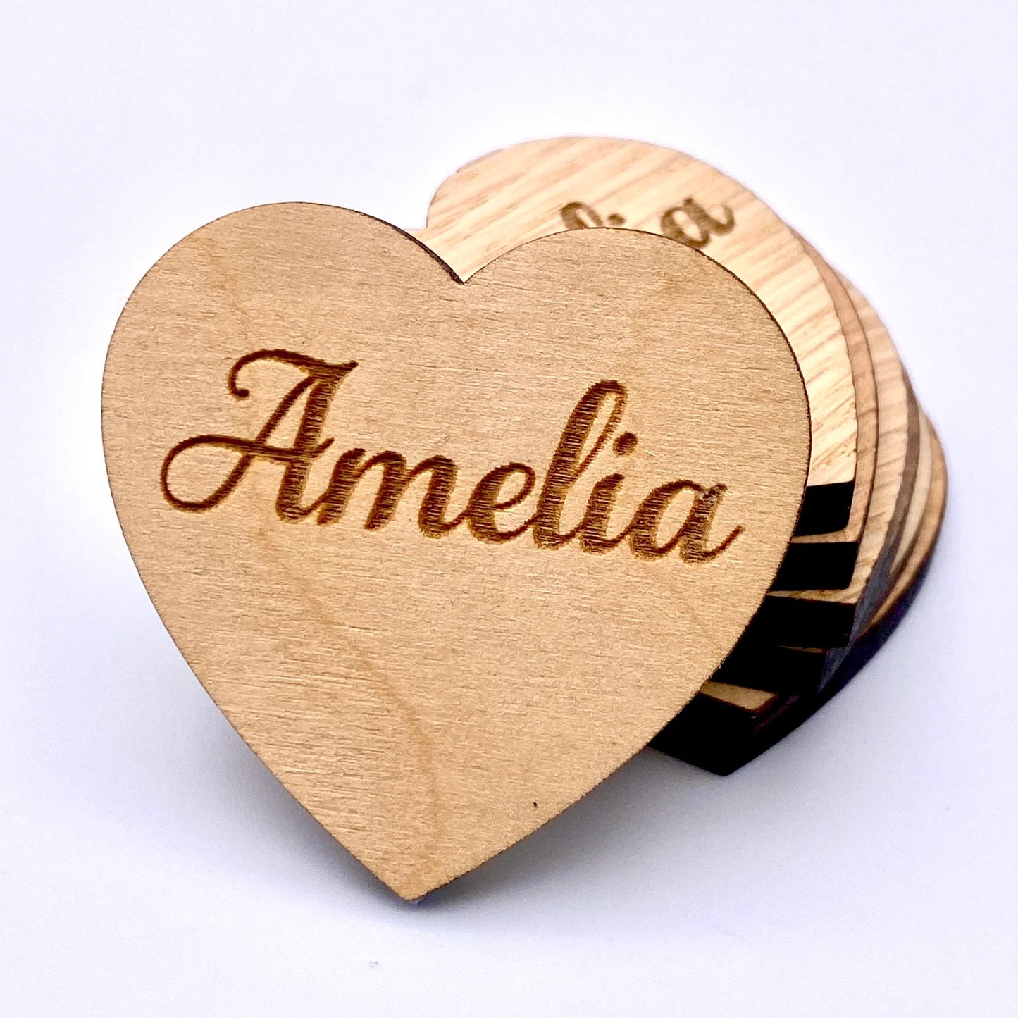 Personalised Wooden Heart Place Names