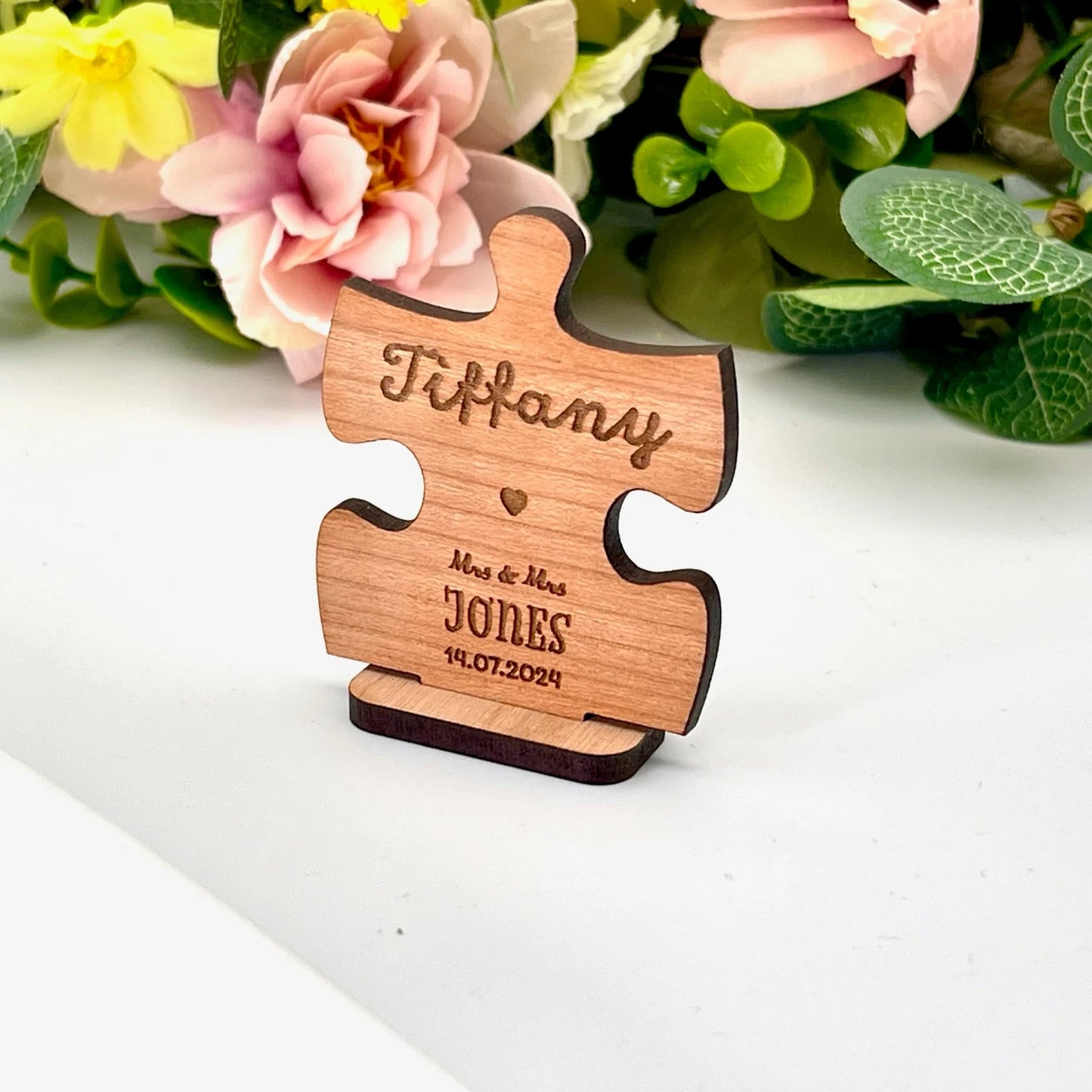 Personalised Puzzle Piece Wedding Place Settings