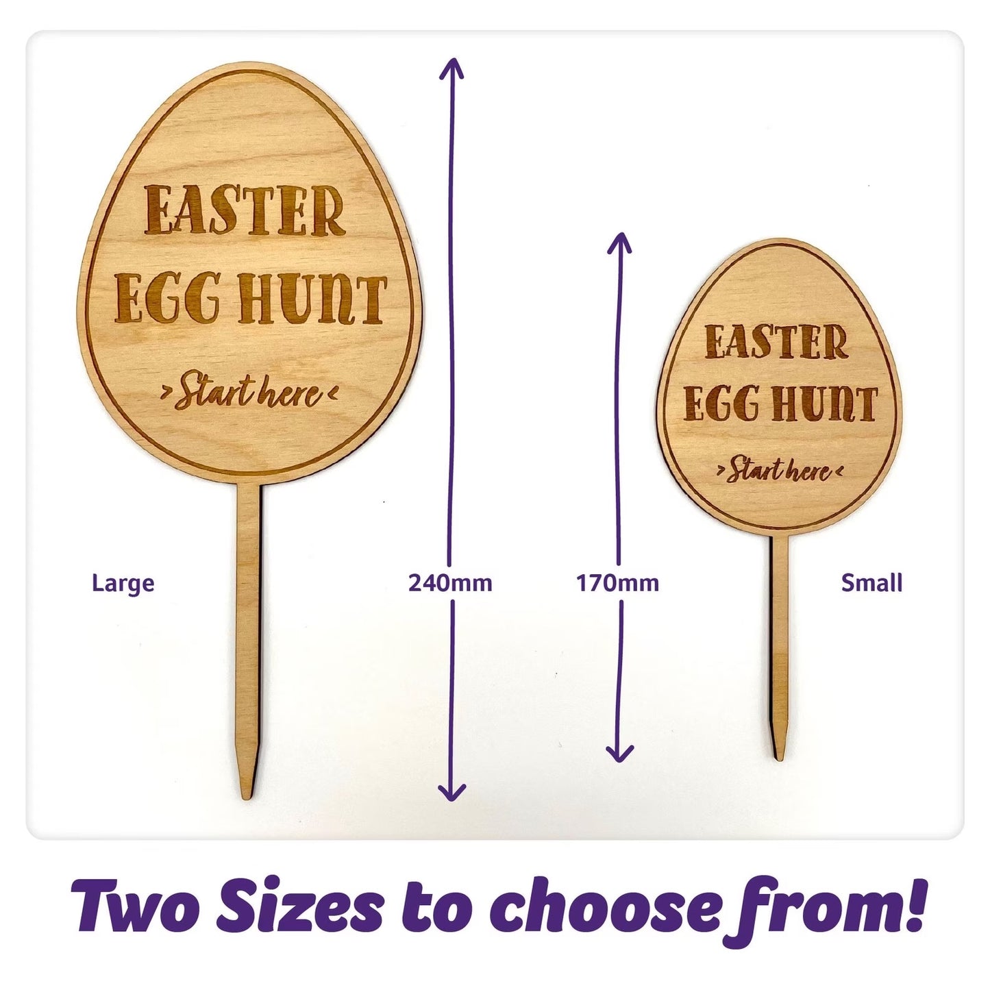 Easter Egg Hunt Set of 7 Signs & Chocolate Buttons