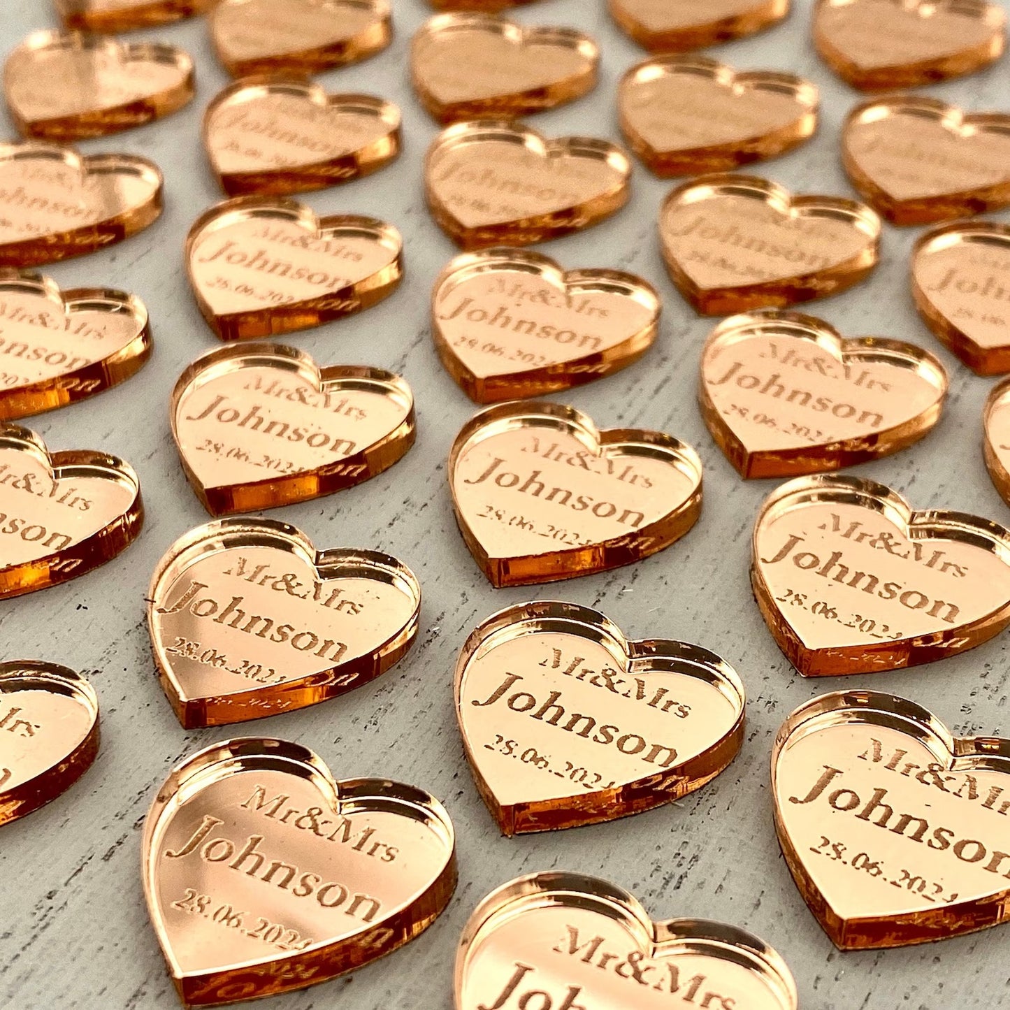 Personalised Wedding Love Heart Table Decoration Confetti