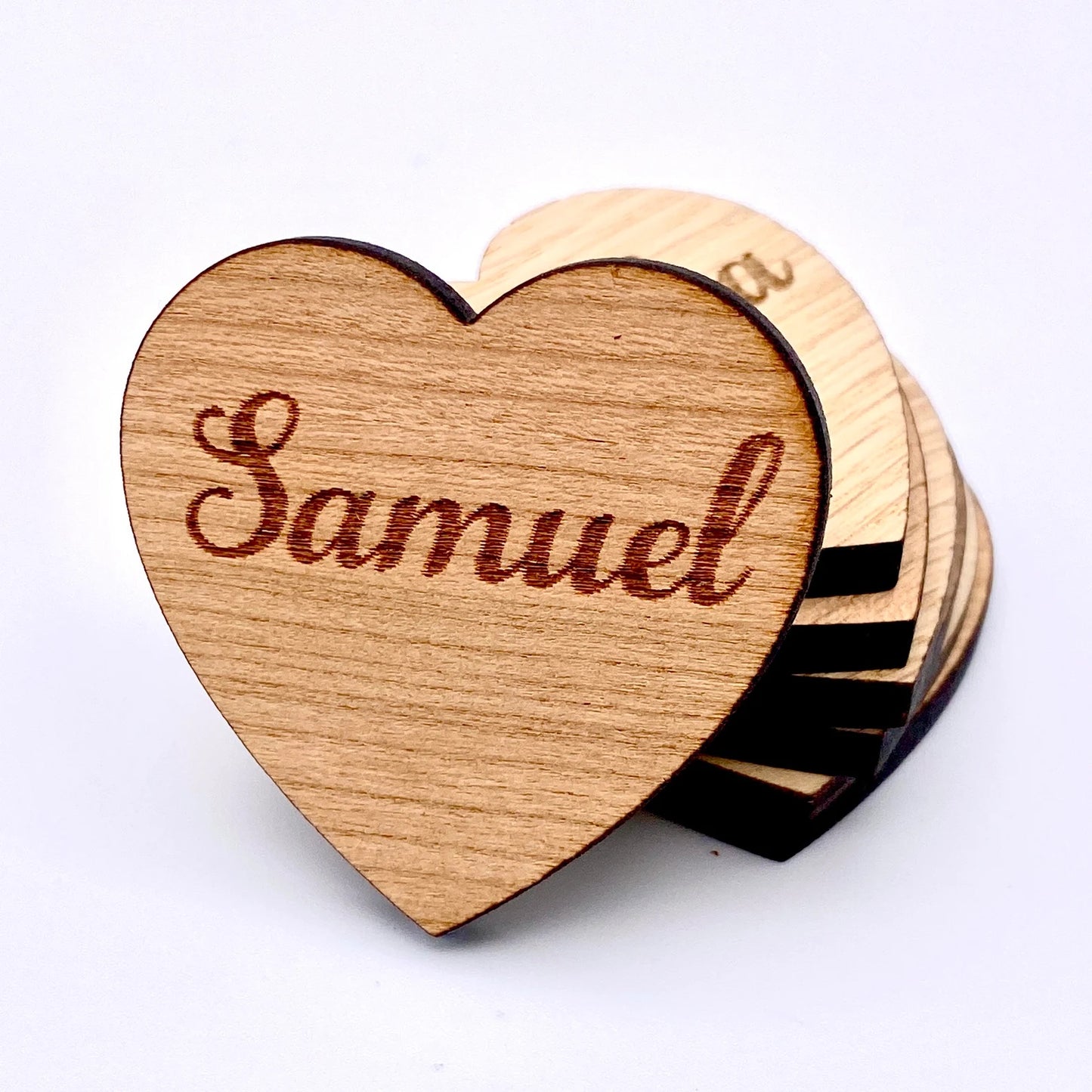 Personalised Wooden Heart Place Names