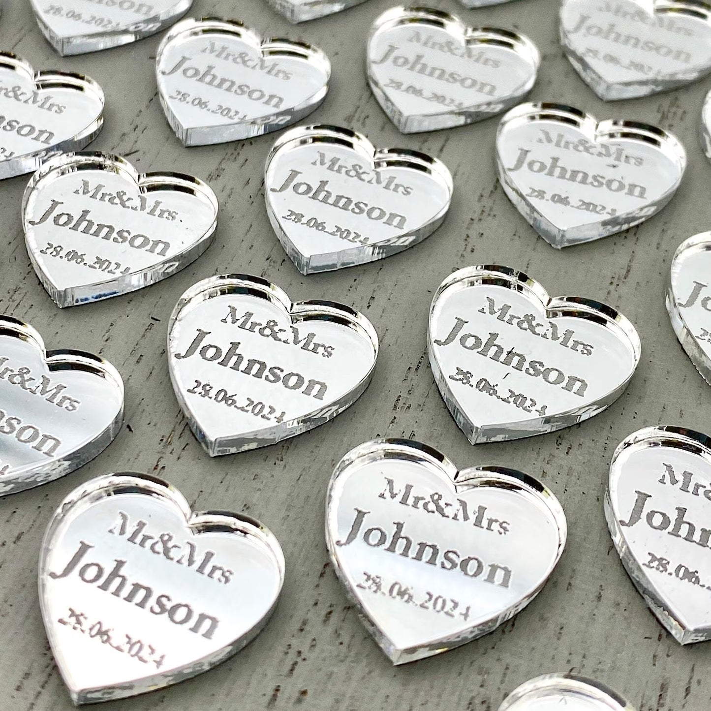 Personalised Wedding Love Heart Table Decoration Confetti