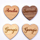 Personalised Wooden Heart Place Names