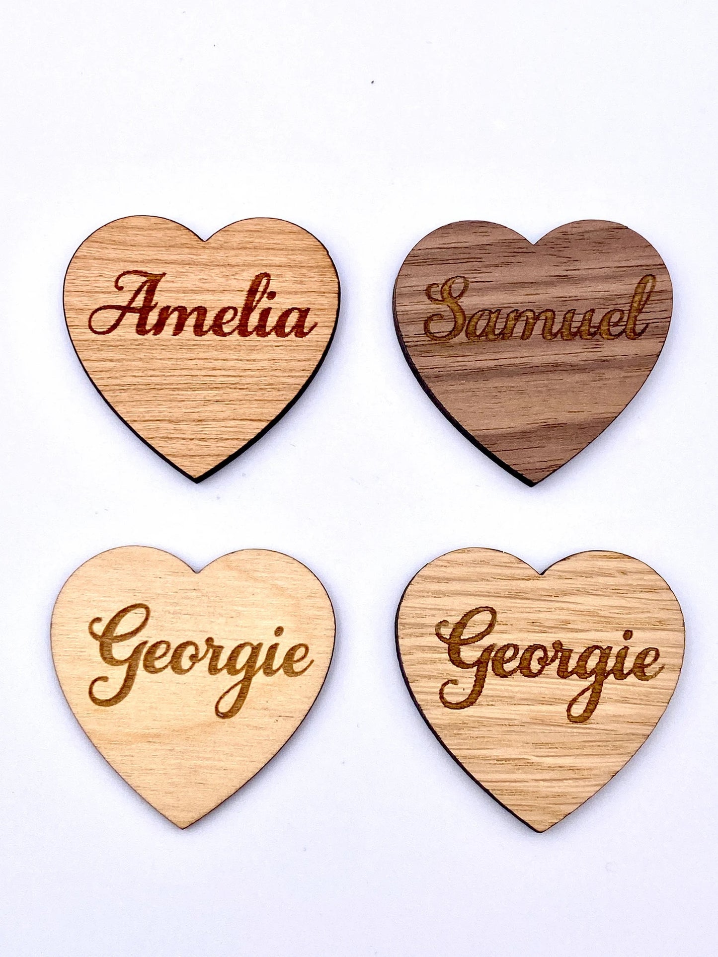 Personalised Wooden Heart Place Names