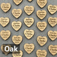 Personalised Wooden Wedding Love Heart Table Decoration Confetti