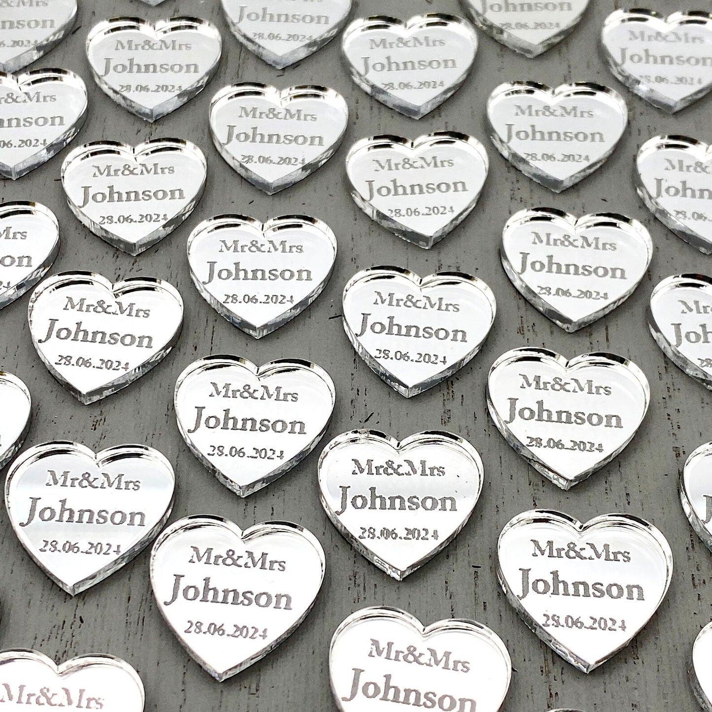 Personalised Wedding Love Heart Table Decoration Confetti