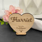 Personalised Extra Large Engraved Wooden Heart Place Names