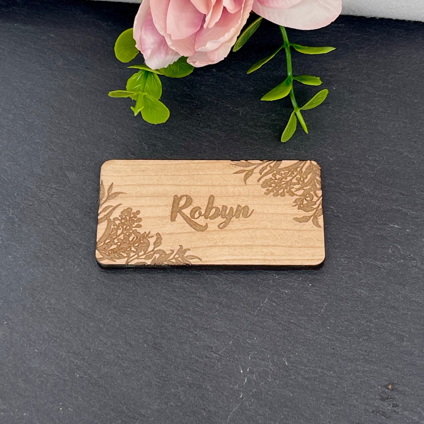 Personalised Mini Floral Wooden Wedding Table Names