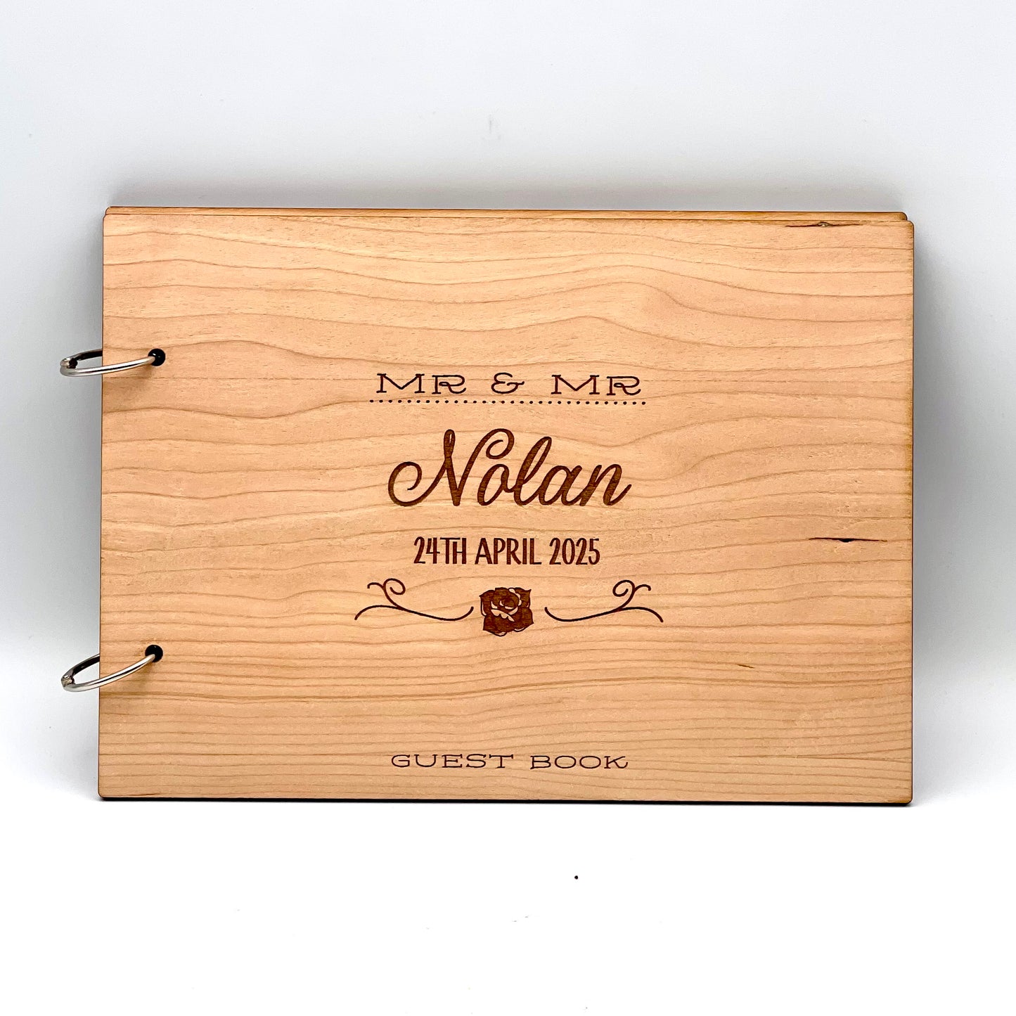 Personalised Wooden Guest Book 2