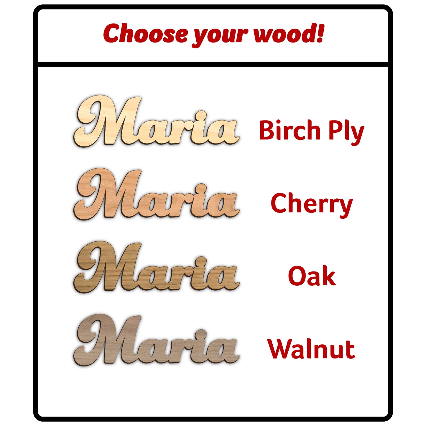 Personalised Wooden Place Names